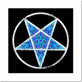 Kaleidoscope Pentagram (Turquoise) Posters and Art